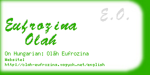 eufrozina olah business card